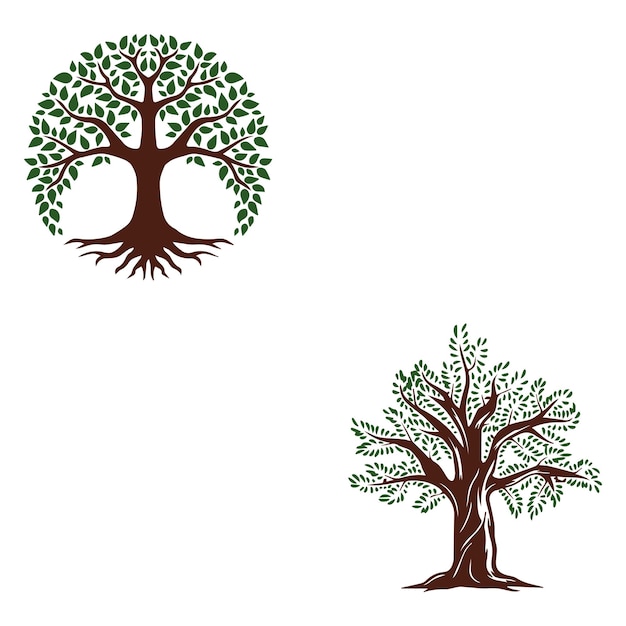 Set of different tree design