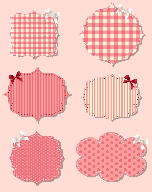 Set of different valentine`s dey labels, design elements