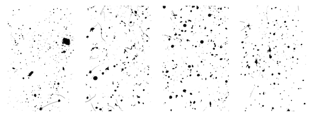 Vector set of distressed grunge textures aged damaged and rough vector backgrounds eps 10