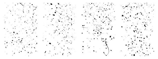 Vector set of distressed grunge textures aged damaged and rough vector backgrounds eps 10