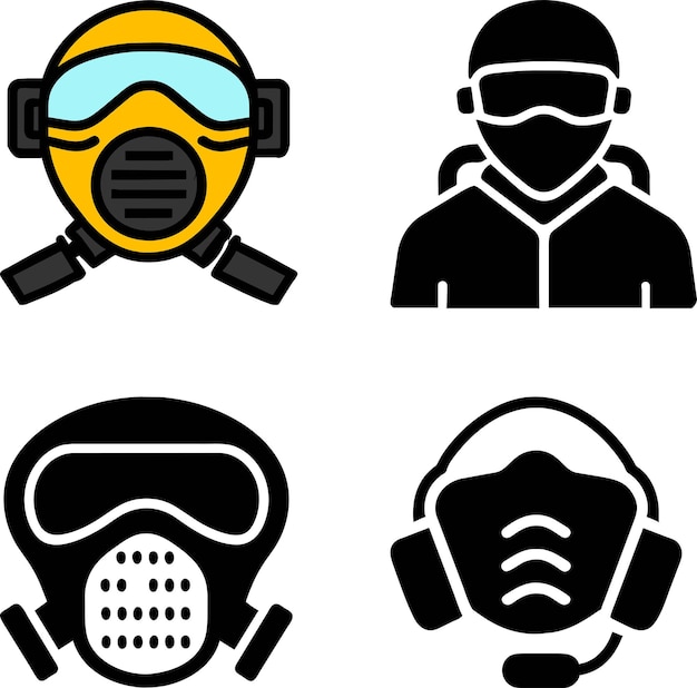 set of diving icon
