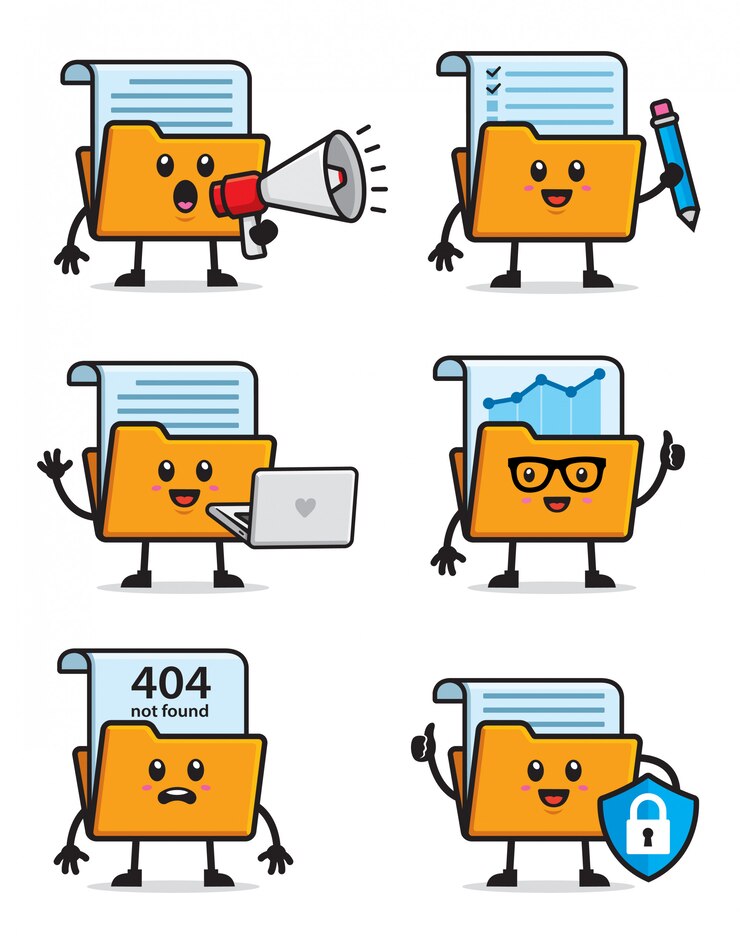 Vector 문서 폴더 문자 집합