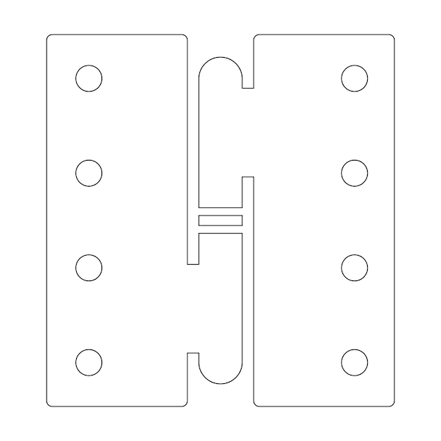 A set of door hinge icons