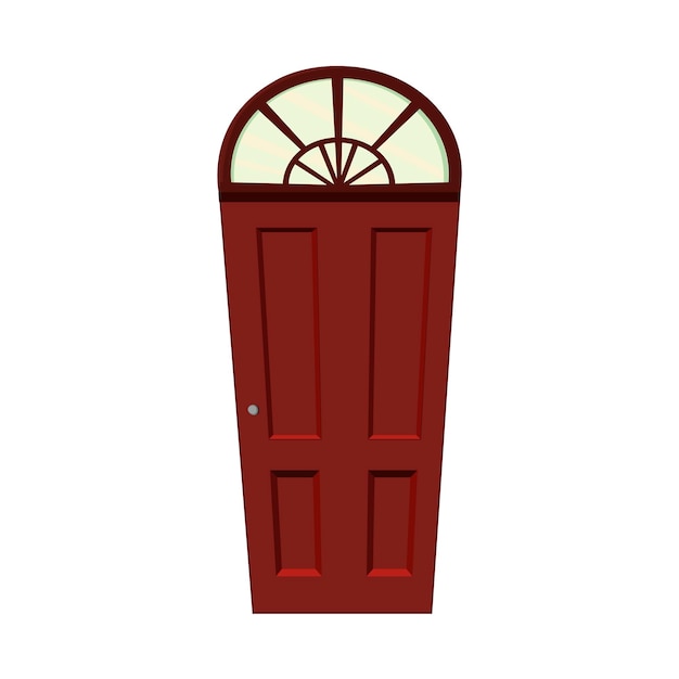 Set of doors on a white background for construction and design Cartoon style Vector illustration