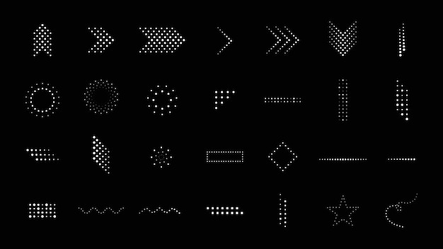 Set dots collection decoration elements vector illustration