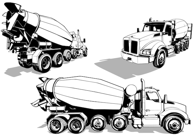 Set of Drawings with US Concrete Mixer Truck