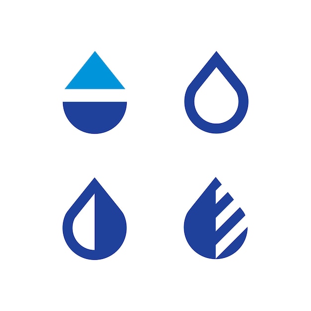 Impostare drop water logo element water logo mark