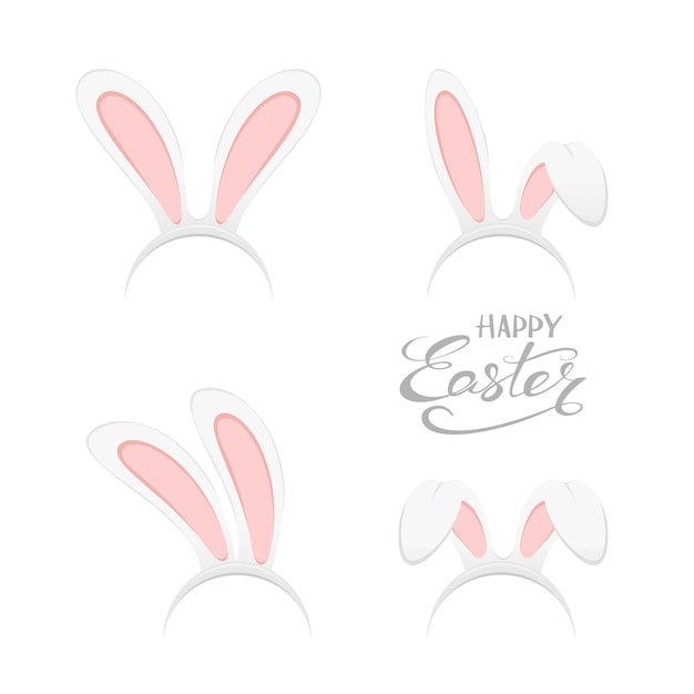 Vector set of easter bunny ears