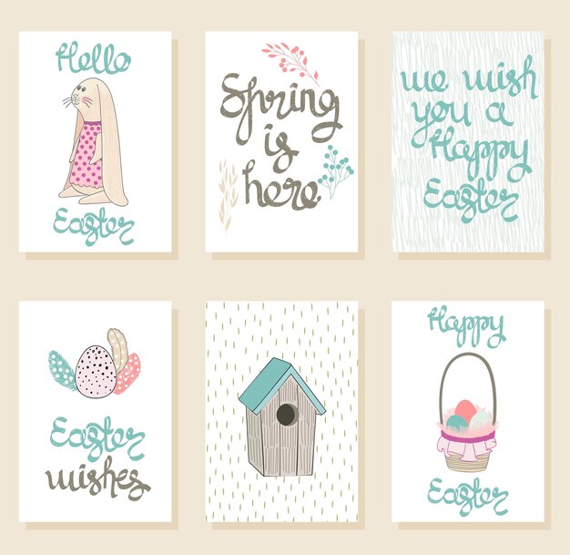 Set of Easter cards