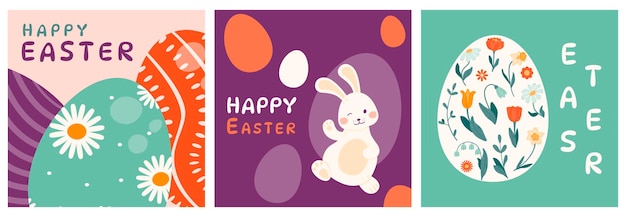 set of easter greeting cards
