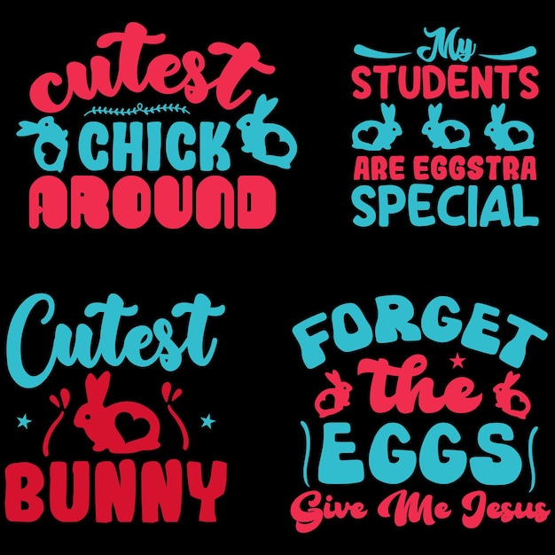 A set of Easter svg t-shirt design bundle, Easter t shirt design bundle.