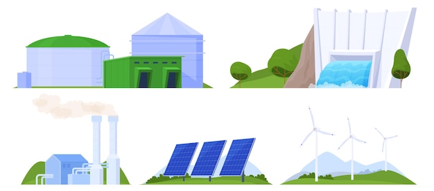 Set of ecological power plants