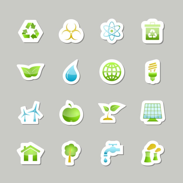 Set of ecology icons