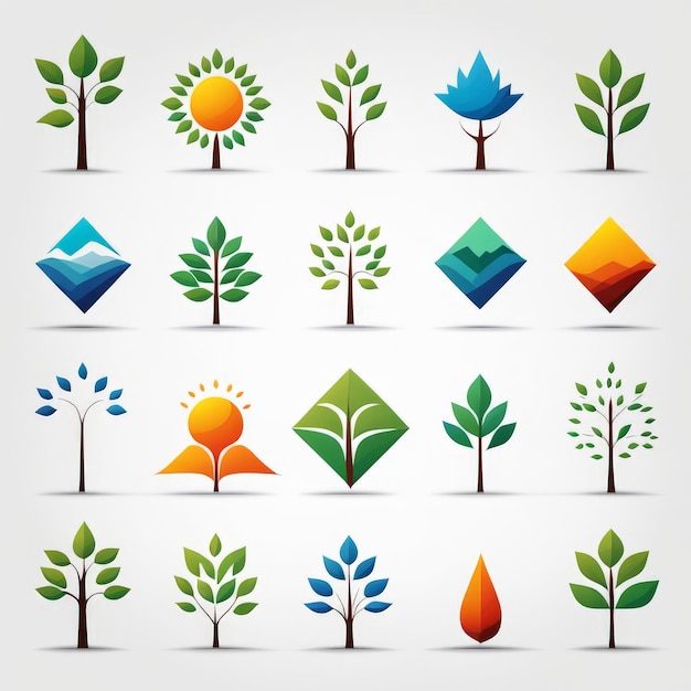 Vector set of ecology icons