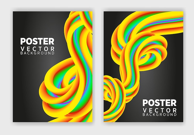 Set of Editable poster template. Can be used for poster, brochure, magazine, card, book, flyer