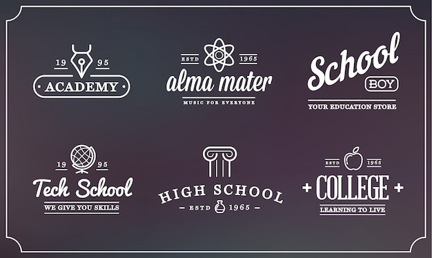 Set of  education logo  in premium quality