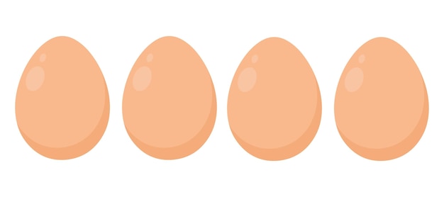 Set of eggs in a flat style Vector illustration in a flat style