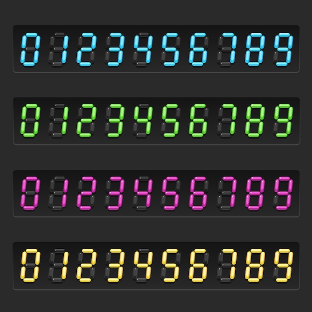 Vector set of electronic numbers