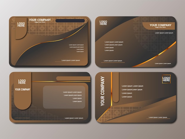 Vector set of elegant name card template