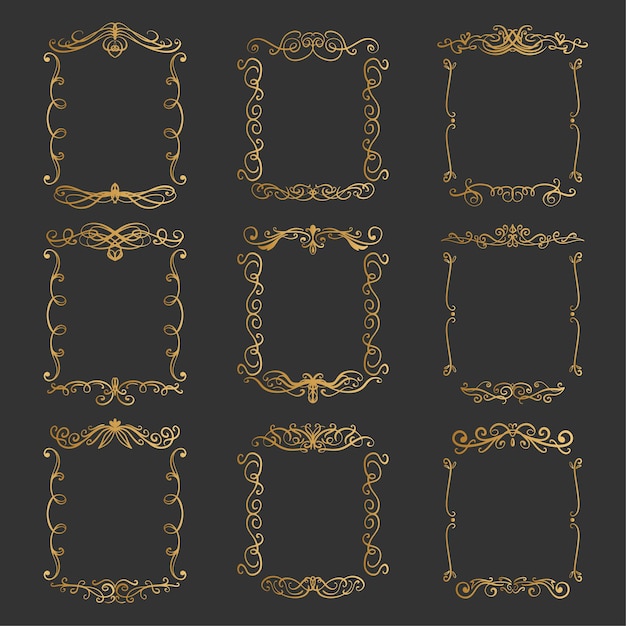Set elegante gouden frames