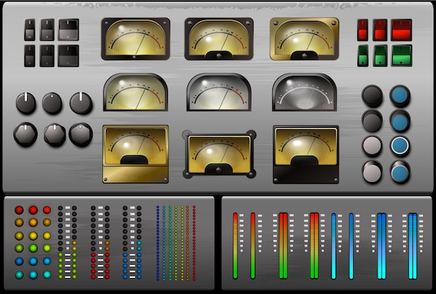 Vector set elementen voor de equalizer