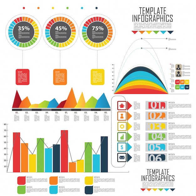 Vector set elements for infographic