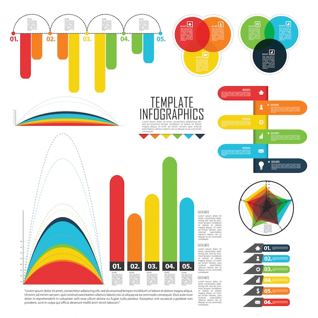 Set elements for infographic