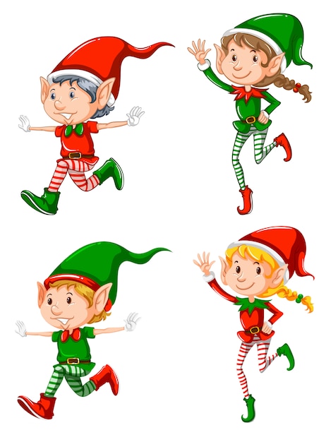 Set of elf character