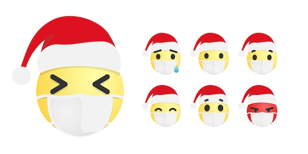 Set emoji voor wintervakantie