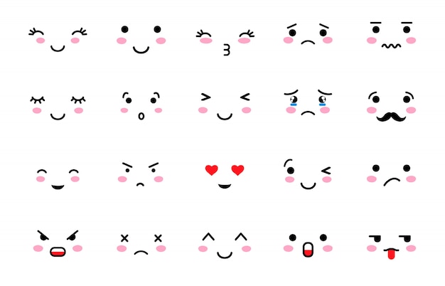 Set of Emoji with different mood. 