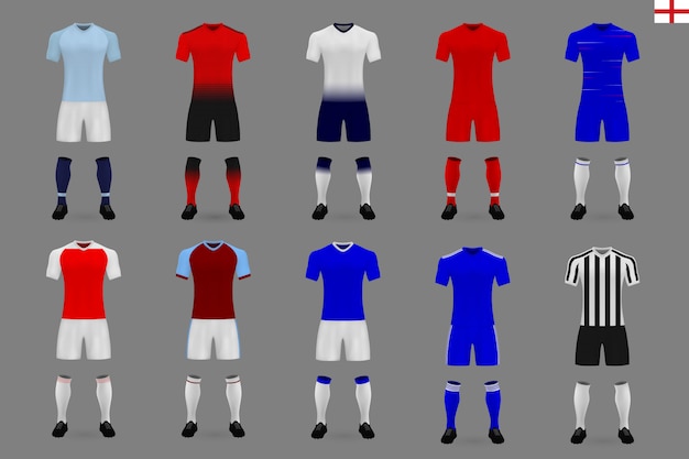 Set of english football kit