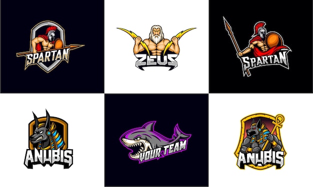 Vector set of esport logo vector template