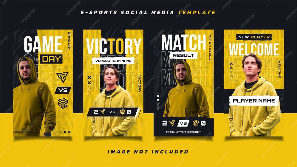 Premium Vector | Set of Esports Gaming Social Media Post or Story