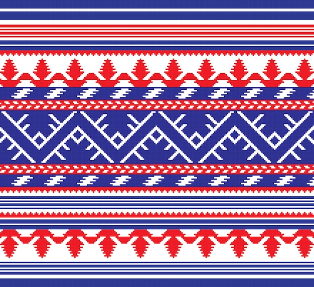 Set of ethnic ornament pattern in different colors