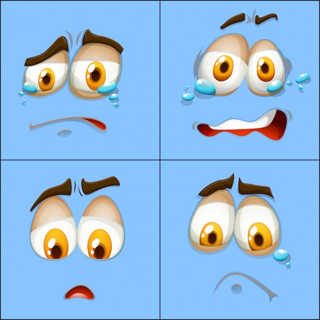 Vector set of facial expression