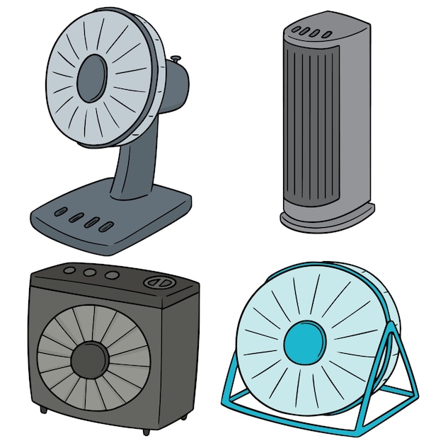 Vector set of fan