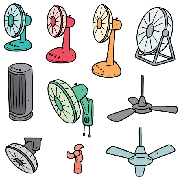 Vector set of fan