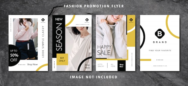 Set of Fashion Promotion Flyer 