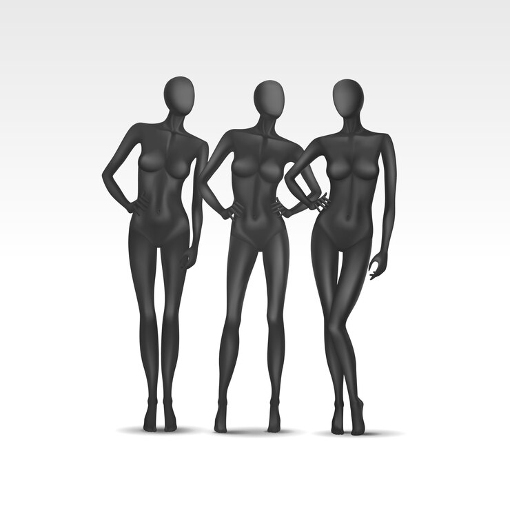 Vector  set of female mannequins