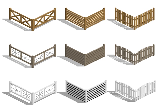 Vector set fence sections