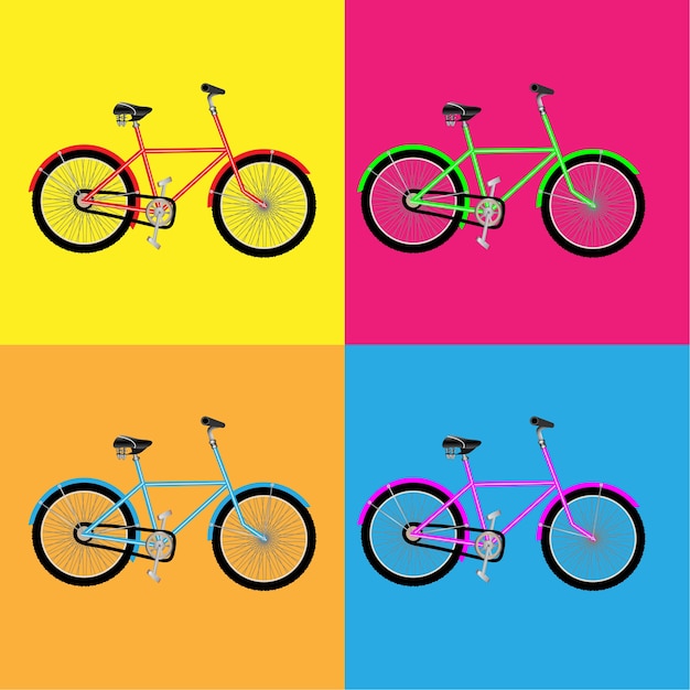 set fiets vector