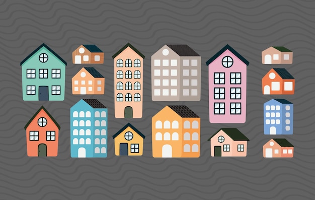set of fifteen real estate items