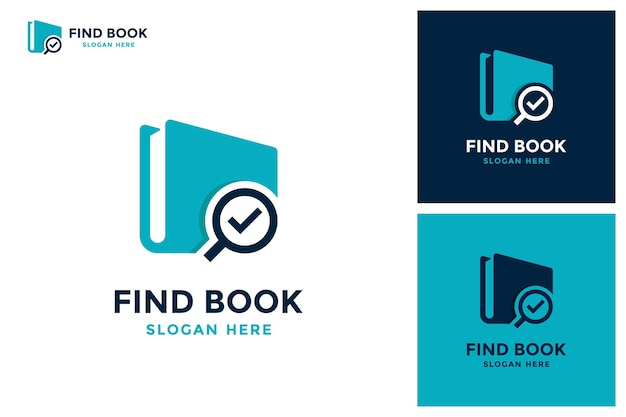 Set of find book logo design template