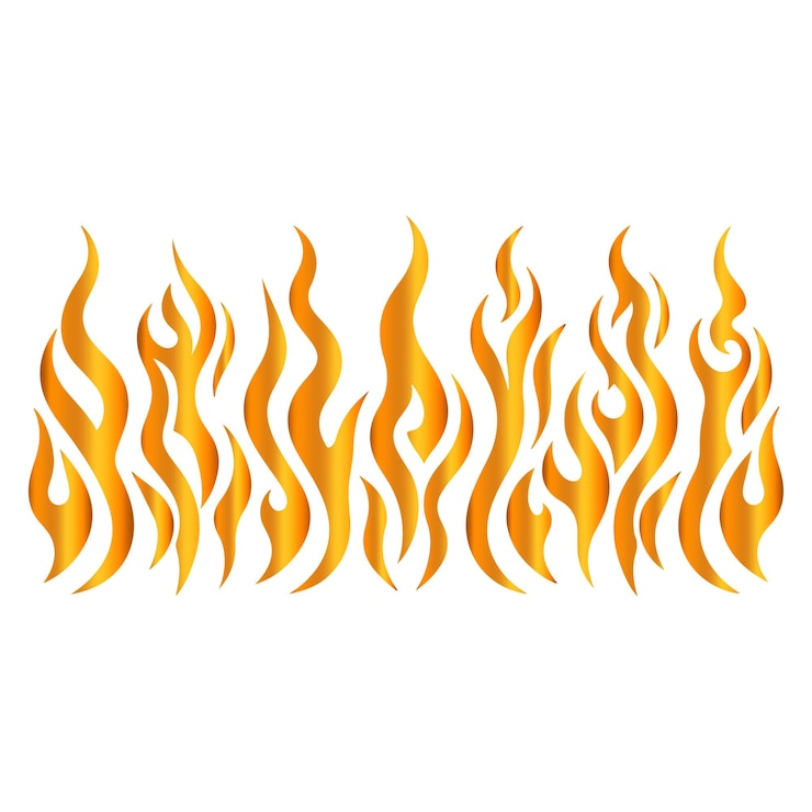 Vector set of fire flames with variety of designs