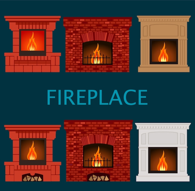 Set of fireplaces.