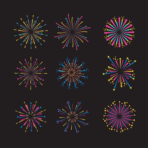 Set firework night decoration to event