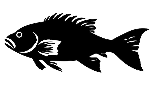 Set della silhouette del pesce