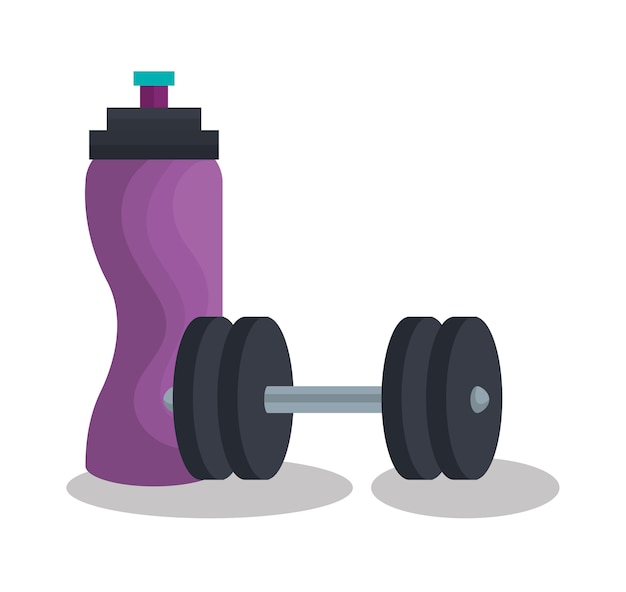 Vector set fitness equipment icon vector illustration design