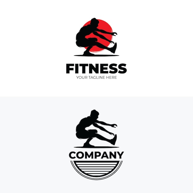 Set di ispirazione per il design del logo fitness