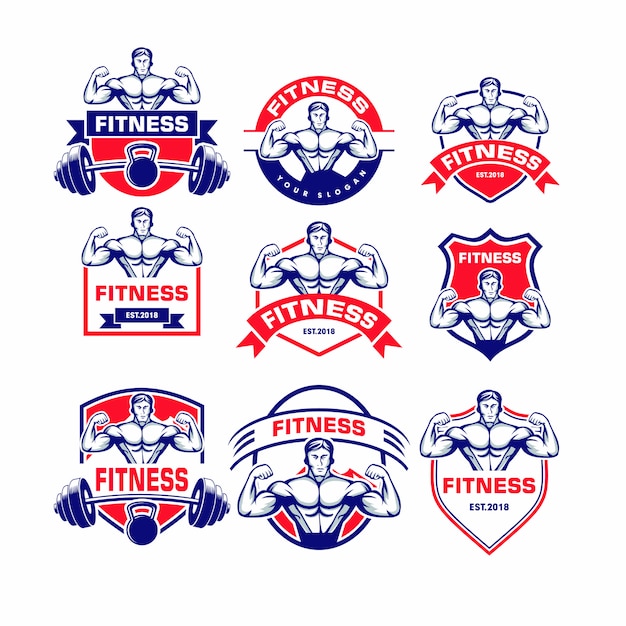 Set of Fitness Logo